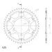 Rear sprocket SUPERSPROX STEALTH RST-2012:47-GLD zlata 47T, 525