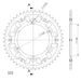 Rear sprocket SUPERSPROX STEALTH RST-1307:48-BLK črna 48T, 525