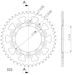 Rear ALU sprocket SUPERSPROX RAL-1304:44-BLK črna 44T, 525