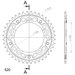 Rear sprocket SUPERSPROX STEALTH RST-1793:41-GLD zlata 41T, 520