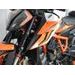 Crash protectors RDMOTO KTM13N črna with green caps za KTM Super Duke 1290 / R 2014-2025, KTM Super Duke 1390 R / R EVO 2024-2026