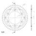 Rear sprocket SUPERSPROX STEALTH RST-8000:48-RED rdeč 48T, 520