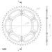 Rear sprocket SUPERSPROX STEALTH RST-1512:49-GLD zlata 49T, 520