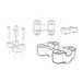 Risers PUIG 22116P srebrna height 30mm, d 29mm
