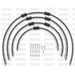 STANDARD Front brake hose kit Venhill POWERHOSEPLUS HON-10033F-CB (4 cevi v kompletu) Carbon hoses, chromed fittings