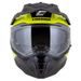 Motocross Helmet CASSIDA ROAD RUNNER DUAL yellow fluo/ black/ black matt peak L