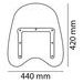 Windshield PUIG CHOPPER 0854W prozorna Univerzalen