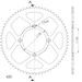 Aluminijasti zadnji verižnik (zobnik) SUPERSPROX RAL-6618:68-RED rdeč 68T, 420
