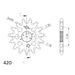 Verižni set EK - Srebrna chain 420 DEH, Non-sealed, CHK front sprocket SUPERSPROX, CHK rear sprocket SUPERSPROX za HONDA CRF 150 R / RB 2007-2025