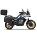 Complete set of aluminum cases SHAD TERRA BLACK, 37L topcase + 36L / 47L side cases, including mounting kit and plate SHAD CF Moto 800MT