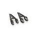 Clamp set PUIG LUMEN LED 20877N d 35-37cm + suport for headlights črna