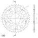 Rear sprocket SUPERSPROX STEALTH RST-829:47-GLD zlata 47T, 530