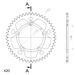 Rear ALU sprocket SUPERSPROX RAL-4:48-ORG oranžna 48T, 420