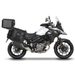 Complete set of SHAD TERRA TR40 adventure saddlebags and SHAD TERRA BLACK aluminium 48L topcase, including mounting kit SHAD SUZUKI DL 650 V-Strom