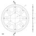 Rear sprocket SUPERSPROX STEALTH RST-486:60-GLD zlata 60T, 520