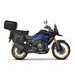 Set of SHAD TERRA TR40 adventure saddlebags and SHAD TERRA aluminium top case TR55 PURE BLACK, including mounting kit SHAD SUZUKI V-STROM 800 DE