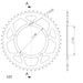 Rear ALU sprocket SUPERSPROX RAL-1793:47-BLK črna 47T, 520