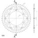 Rear sprocket SUPERSPROX STEALTH RST-244:50-GLD zlata 50T, 520