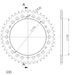 Aluminijasti zadnji verižnik (zobnik) SUPERSPROX RAL-2011:44-BLK črna 44T, 530