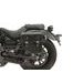 Leather saddlebag CUSTOMACCES IBIZA APS016N črna left, with metal base left side and left fitting kit