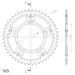 Rear sprocket SUPERSPROX STEALTH RST-1792:47-GLD zlata 47T, 525