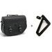 Leather saddlebag CUSTOMACCES SANT LOUIS APS012N črna left, with metal base left side and left fitting kit