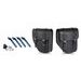 Leather saddlebag CUSTOMACCES API003N črna pair, with side metal base + universal support