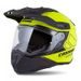 Motocross Helmet CASSIDA ROAD RUNNER DUAL yellow fluo/ black/ black matt peak XS