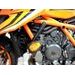 Crash sliders RDMOTO KTM13N white polyamide with green caps