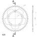 Rear ALU sprocket SUPERSPROX RAL-4:47-ORG oranžna 47T, 420