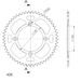 Rear ALU sprocket SUPERSPROX RAL-998:53-BLU moder 53T, 428