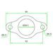 Exhaust manifold gasket ATHENA S410480012007 hole center distance 52mm holes D. 6,5mm
