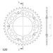 Rear sprocket SUPERSPROX STEALTH RST-1303:41-GLD zlata 41T, 520