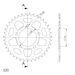 Aluminijasti zadnji verižnik (zobnik) SUPERSPROX RAL-7091:40-BLK črna 40T, 520