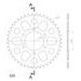 Rear ALU sprocket SUPERSPROX RAL-478:44-BLK črna 44T, 520