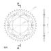 Rear sprocket SUPERSPROX STEALTH RST-2012:41-GLD zlata 41T, 525