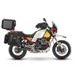 Complete set of SHAD TERRA TR40 adventure saddlebags and SHAD TERRA BLACK aluminium 48L topcase, including mounting kit SHAD MOTO GUZZI V 85 TT