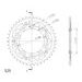 Rear sprocket SUPERSPROX STEALTH RST-1304:42-GLD zlata 42T, 525