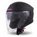 Jet čelada CASSIDA JET TECH black matt / violet logos M
