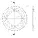 Rear sprocket SUPERSPROX STEALTH RST-455:48-GLD zlata 48T, 420