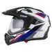 Motocross Helmet CASSIDA TOUR 2.0 X-TRA white/blue/red/black/black matt peak 2XL