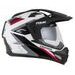 Motocross Helmet CASSIDA TOUR 2.0 X-TRA white/red/black/black matt peak M