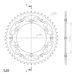 Rear sprocket SUPERSPROX STEALTH RST-1512:46-GLD zlata 46T, 520