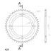 Rear ALU sprocket SUPERSPROX RAL-898:46-ORG oranžna 46T, 428