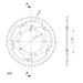 Rear sprocket SUPERSPROX STEALTH RST-457:52-BLK črna 52T, 420
