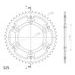 Rear sprocket SUPERSPROX STEALTH RST-899:50-GLD zlata 50T, 525