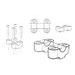 Risers PUIG 22359N črna height 25mm, d 39mm
