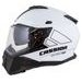 Motocross Helmet CASSIDA ROAD RUNNER DUAL white/ black/ black matt peak S