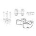 Risers PUIG 22100P srebrna height 20mm, d 29mm