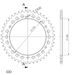 Aluminijasti zadnji verižnik (zobnik) SUPERSPROX RAL-2011:43-BLK črna 43T, 530